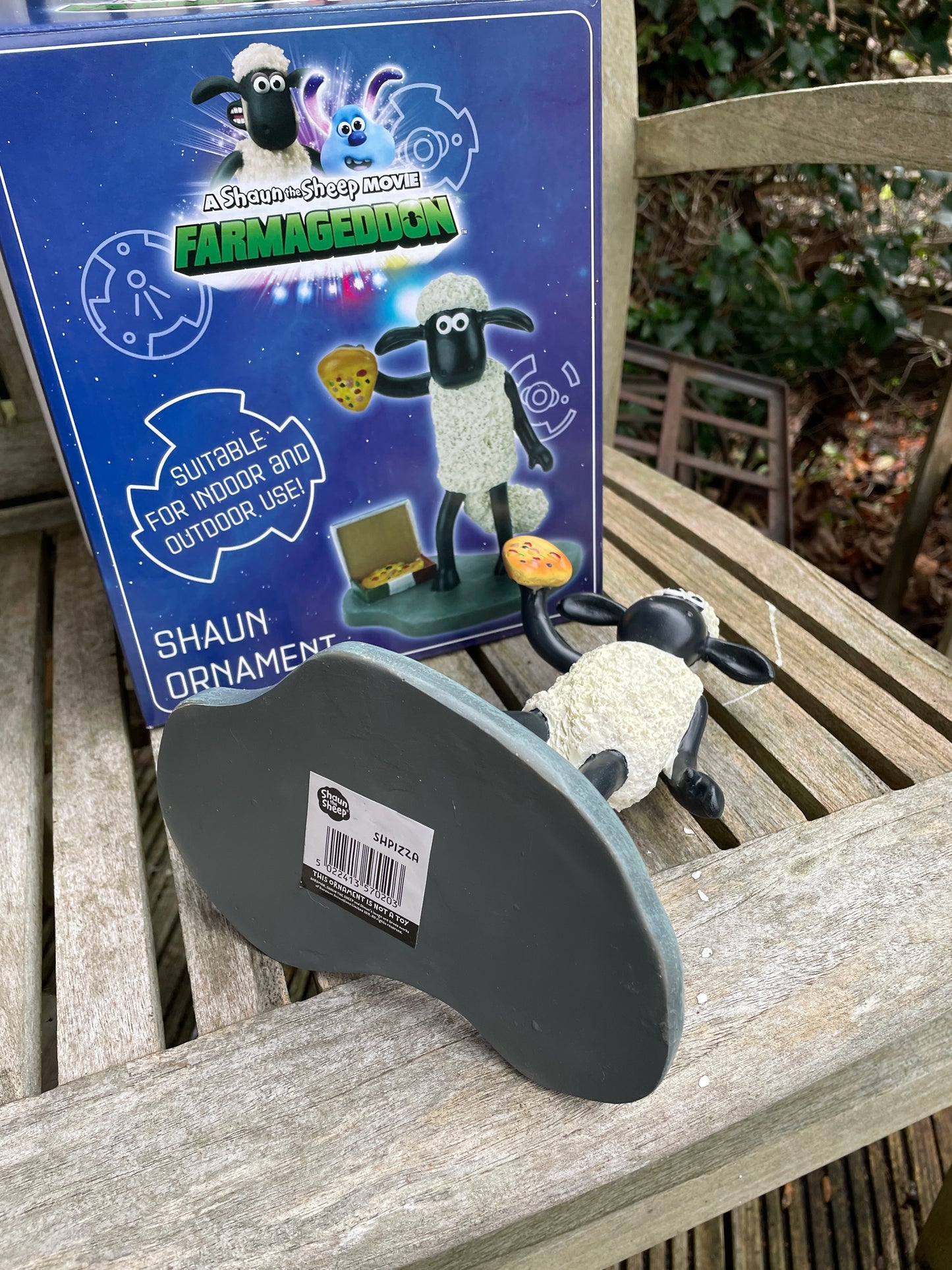 Original Shaun the sheep Farmageddon pizza ornament in original box and packaging 20cm tall