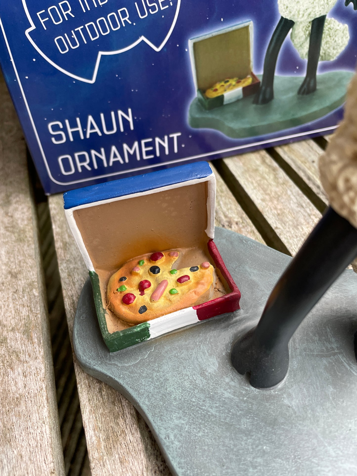 Original Shaun the sheep Farmageddon pizza ornament in original box and packaging 20cm tall