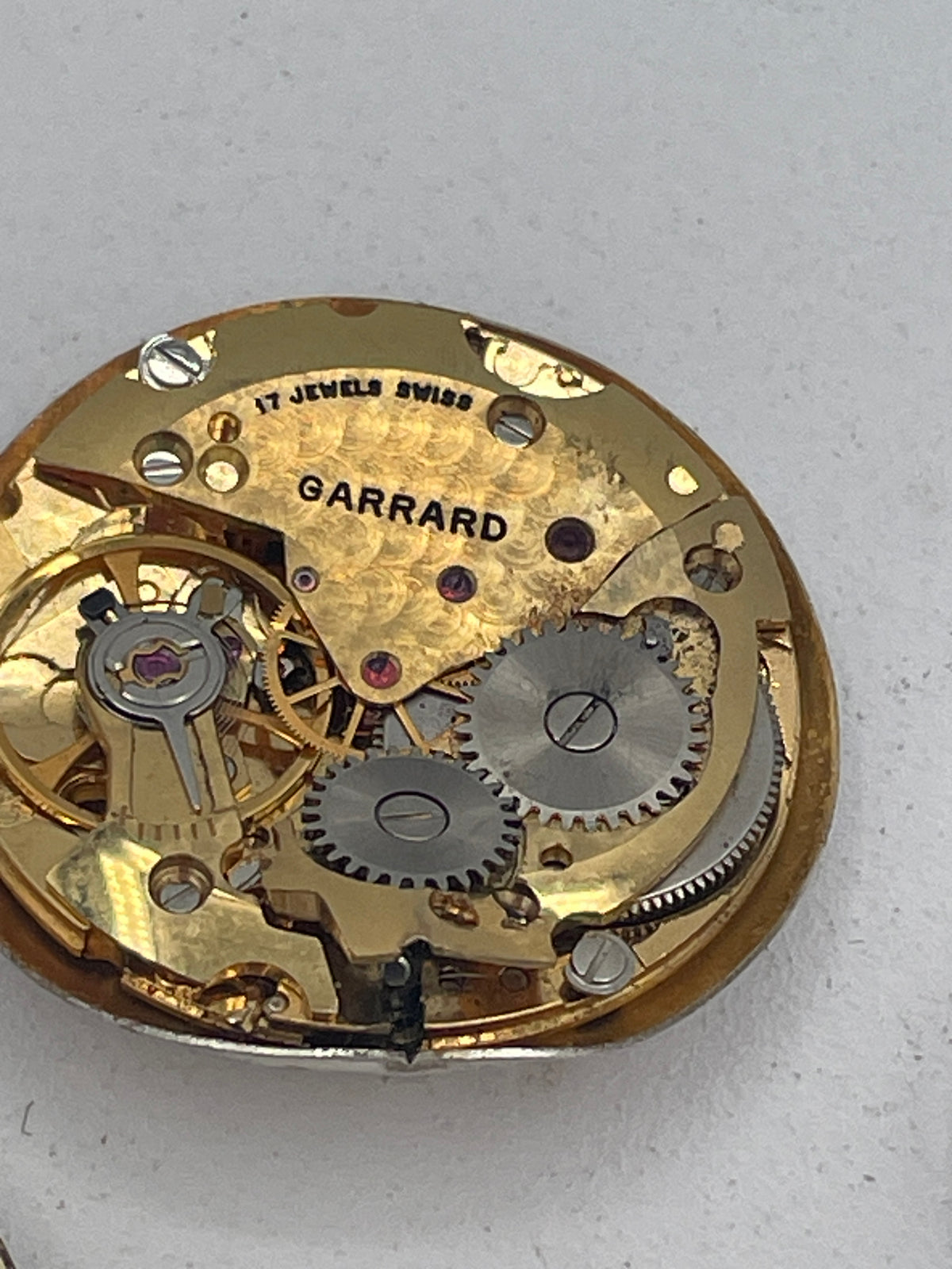 Vintage Mixed Lot of Swiss Watch Movements & Watch Heads: Accurist 21 Jewels, Garrard, J.B. Yabsley London & Oris Spare Parts