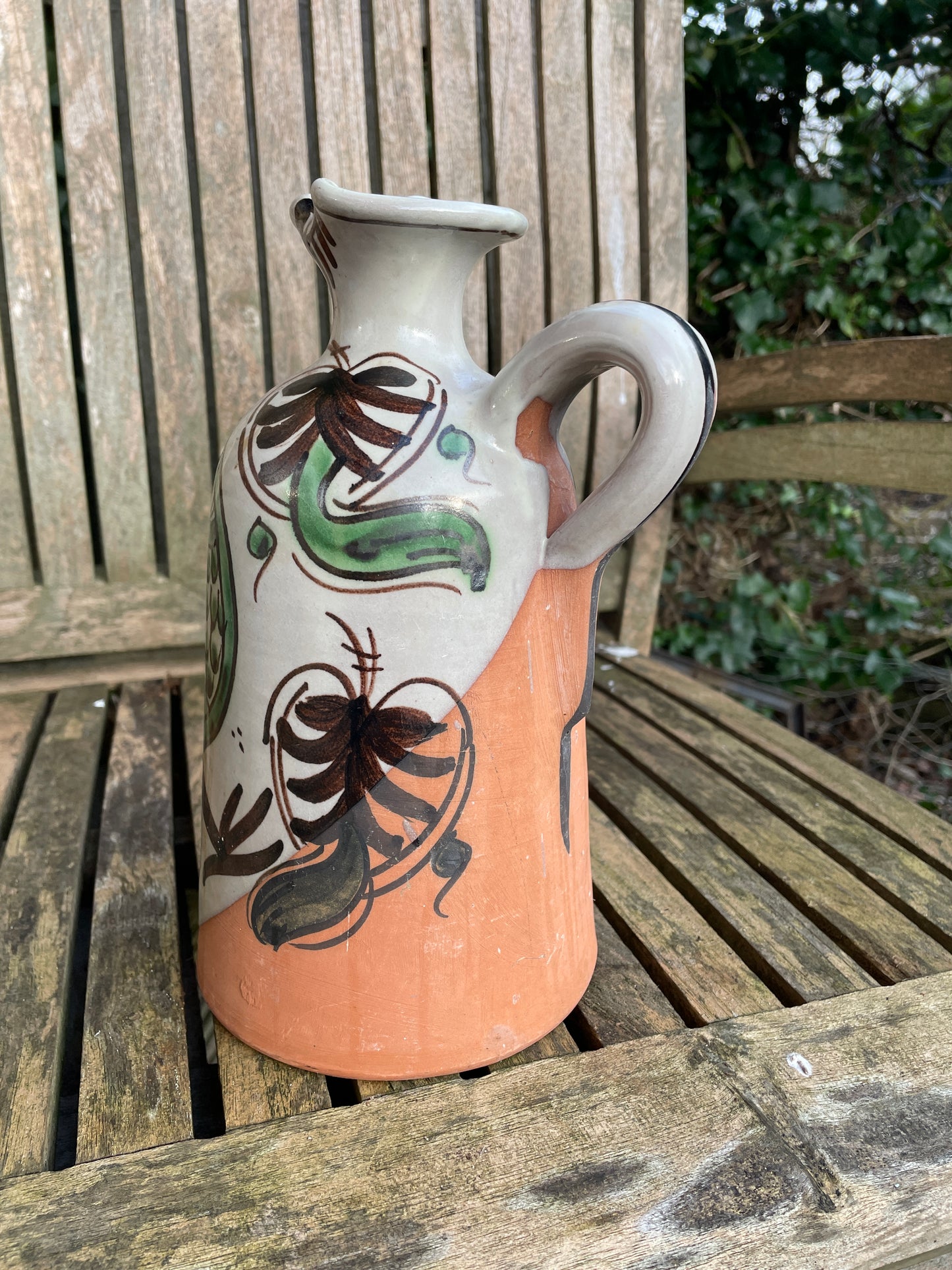 Spanish Domingo Punter Teruel R.10  Sangria pottery jug 25cm tall