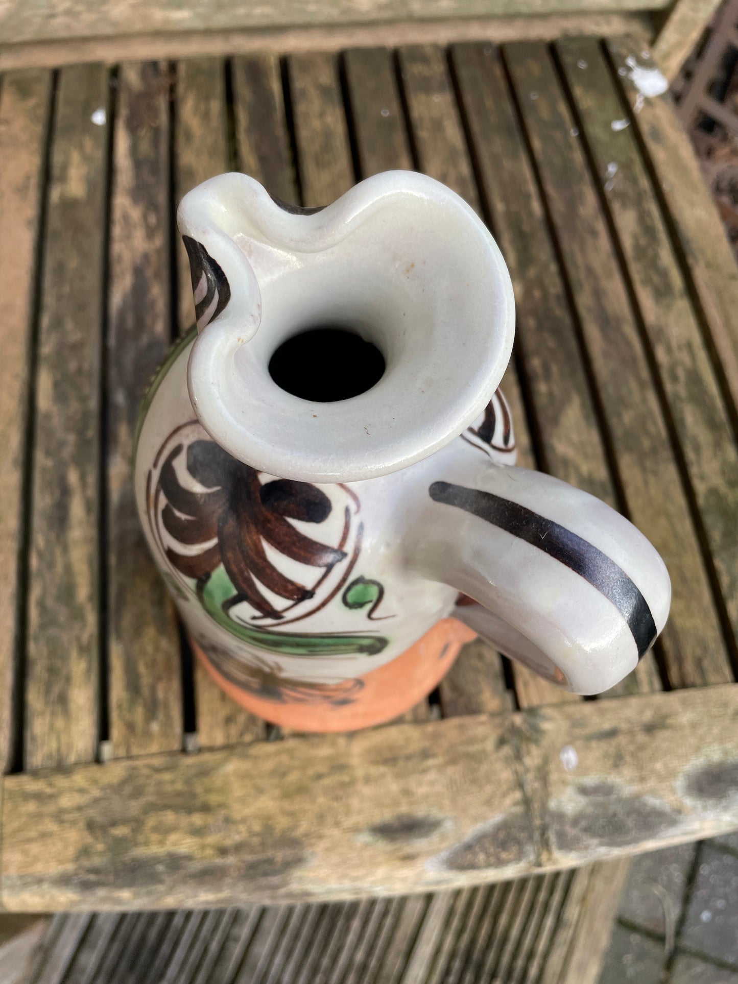 Spanish Domingo Punter Teruel R.10  Sangria pottery jug 25cm tall