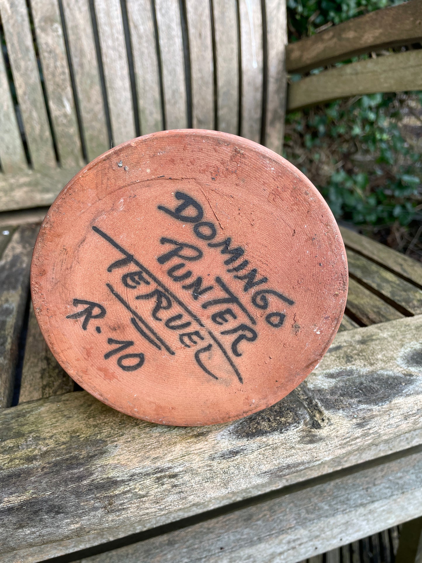 Spanish Domingo Punter Teruel R.10  Sangria pottery jug 25cm tall