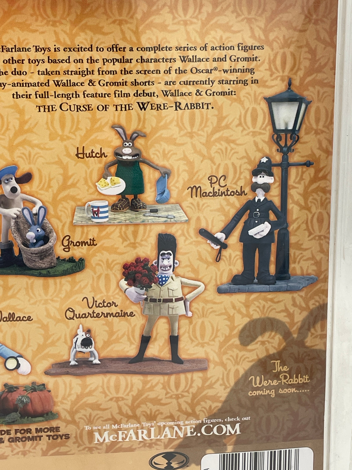 Wallace & Gromit The Curse of the Were-Rabbit Wallace Action Figure | McFarlane Toys 2005 Carded Blister Pack