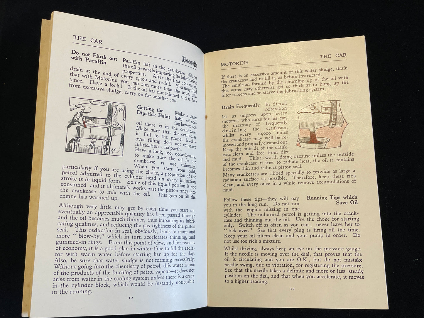 Antique Prices's Motorine Manual - Vintage oil advertising booklet c1920 The Rolls Royce choice