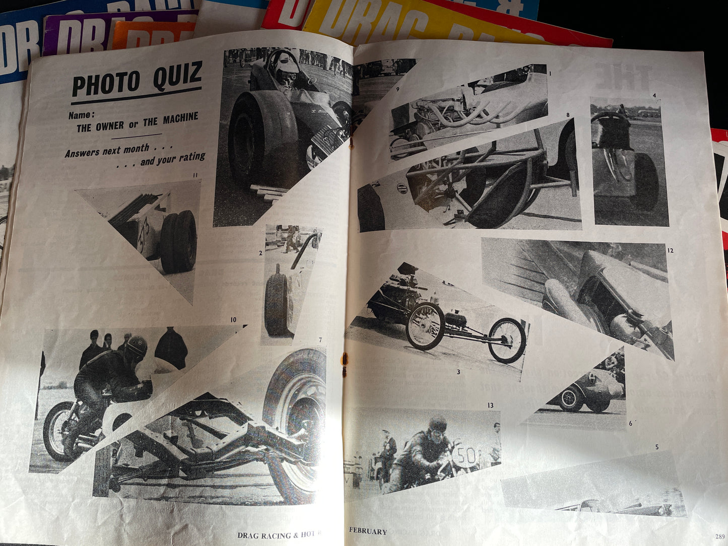 Twelve original vintage Drag Racing and Hot Rod magazines from 1967