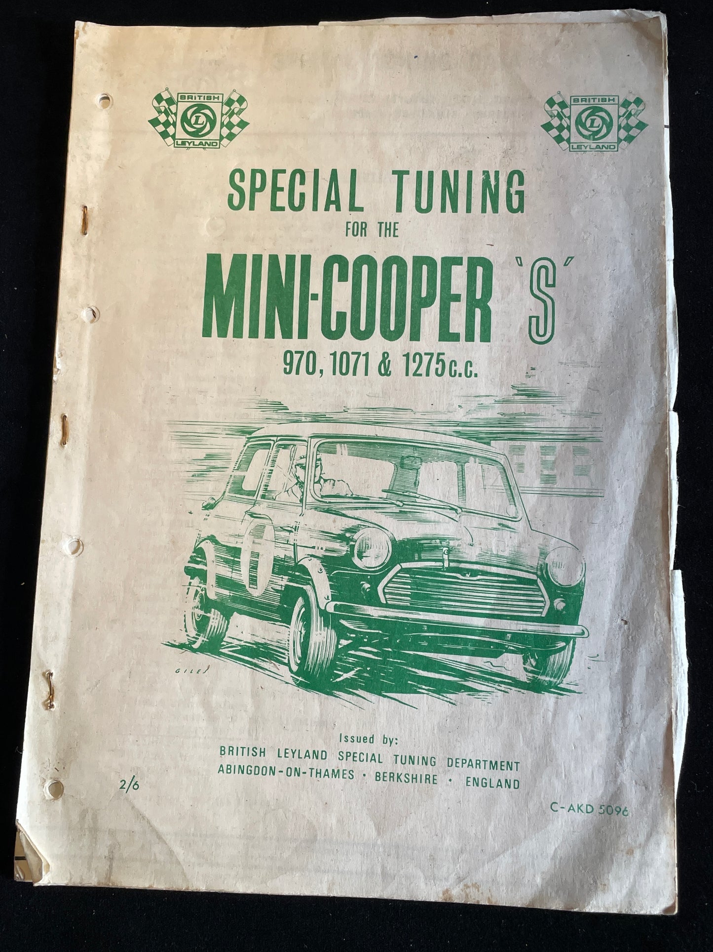 Original Vintage British Leyland Mini Cooper Special tuning pamphlet issue 6