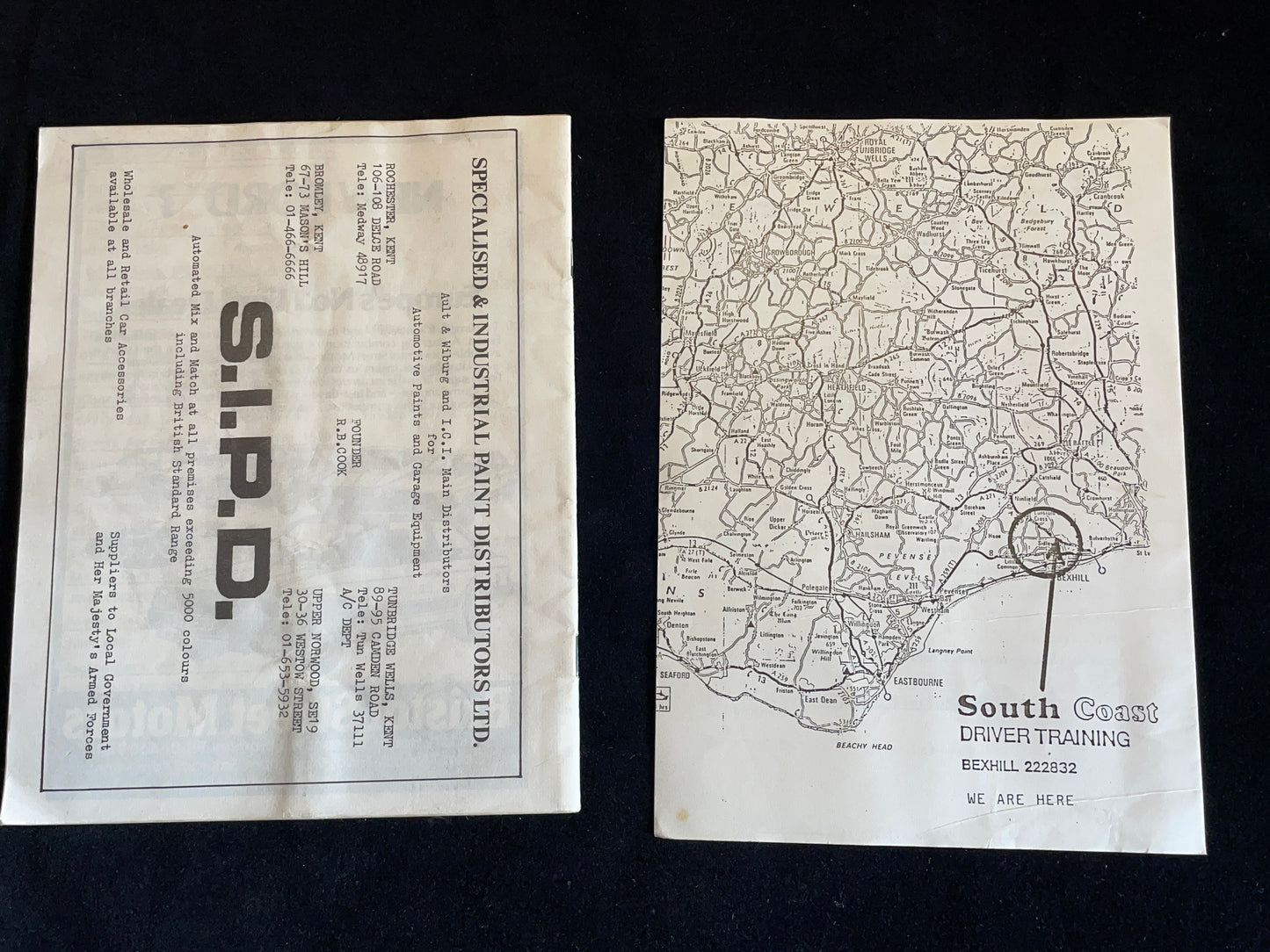 Original Sevenoaks Hill Climb 1984 and South Coast Driver training brochures