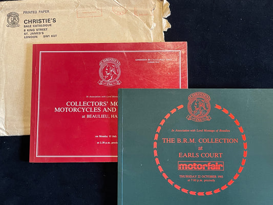 Two Christie's automobile auction admission catalogues 1981 and 83