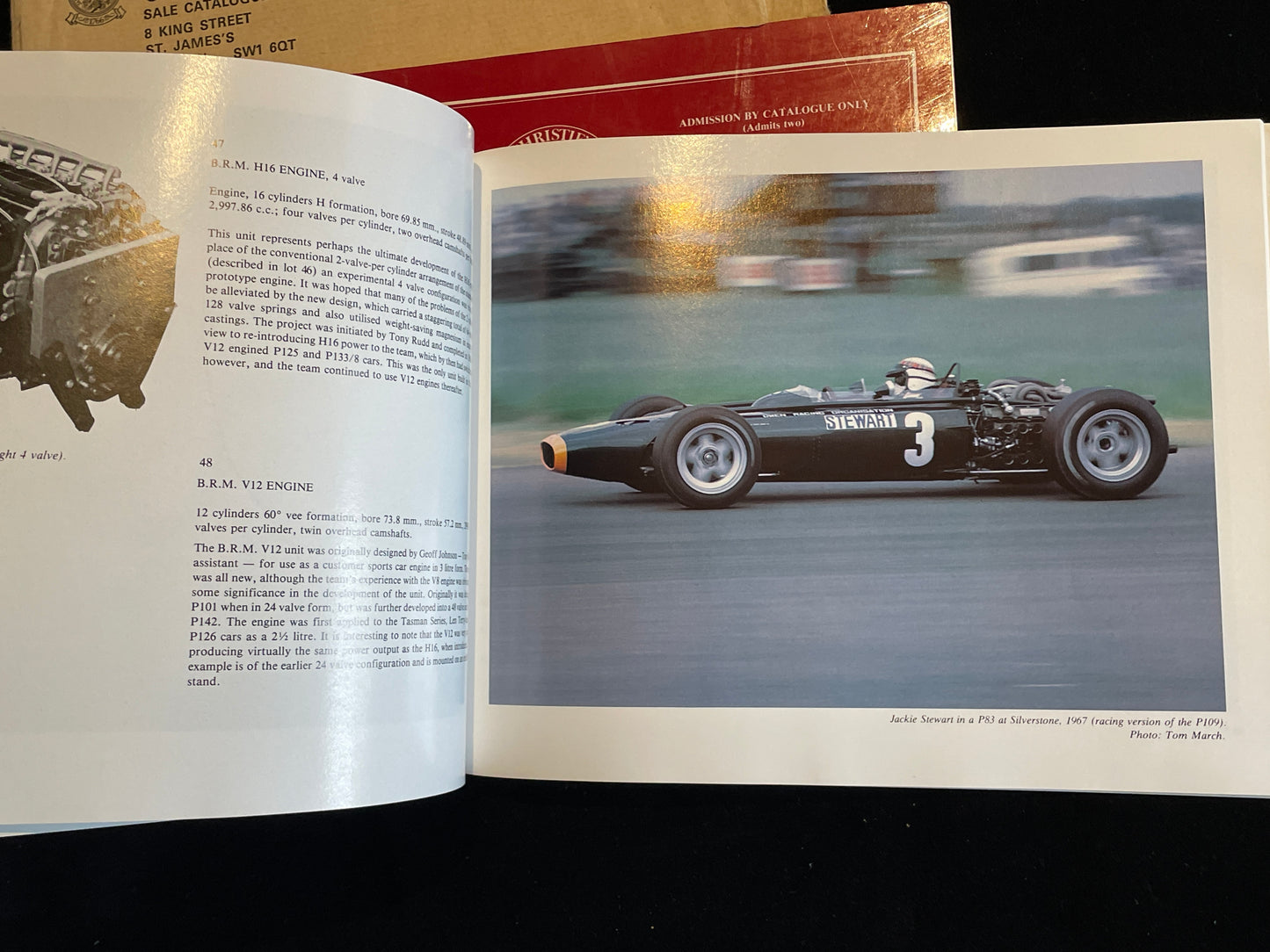 Two Christie's automobile auction admission catalogues 1981 and 83