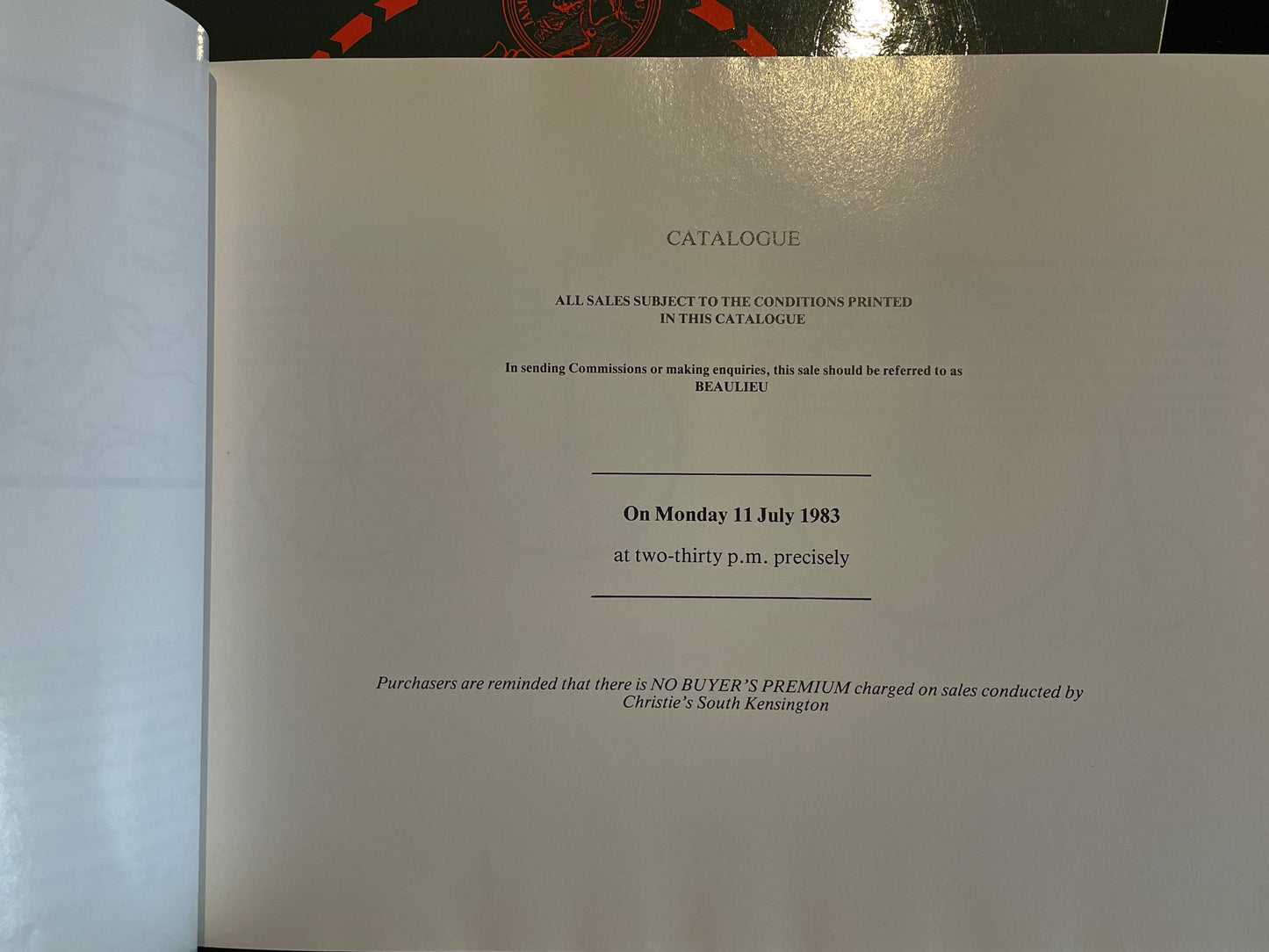 Two Christie's automobile auction admission catalogues 1981 and 83