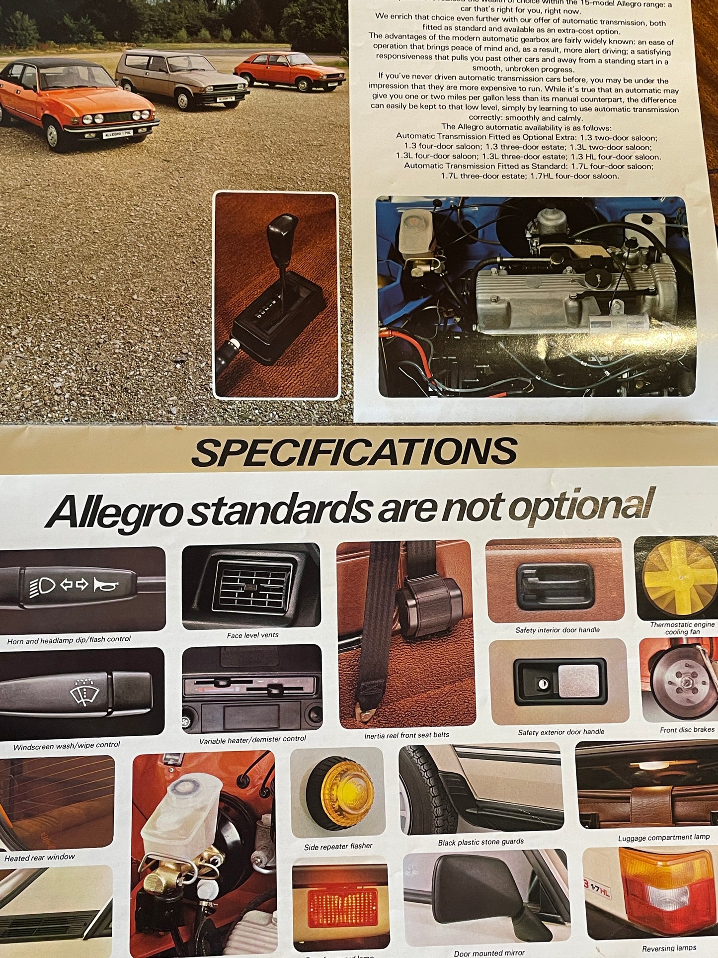 Original Austin Morris Allegro 3 brochure and price list 1979