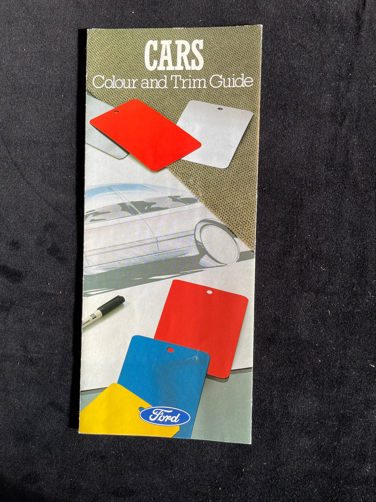 Original Ford cars colour and trim guide brochure from March 1986