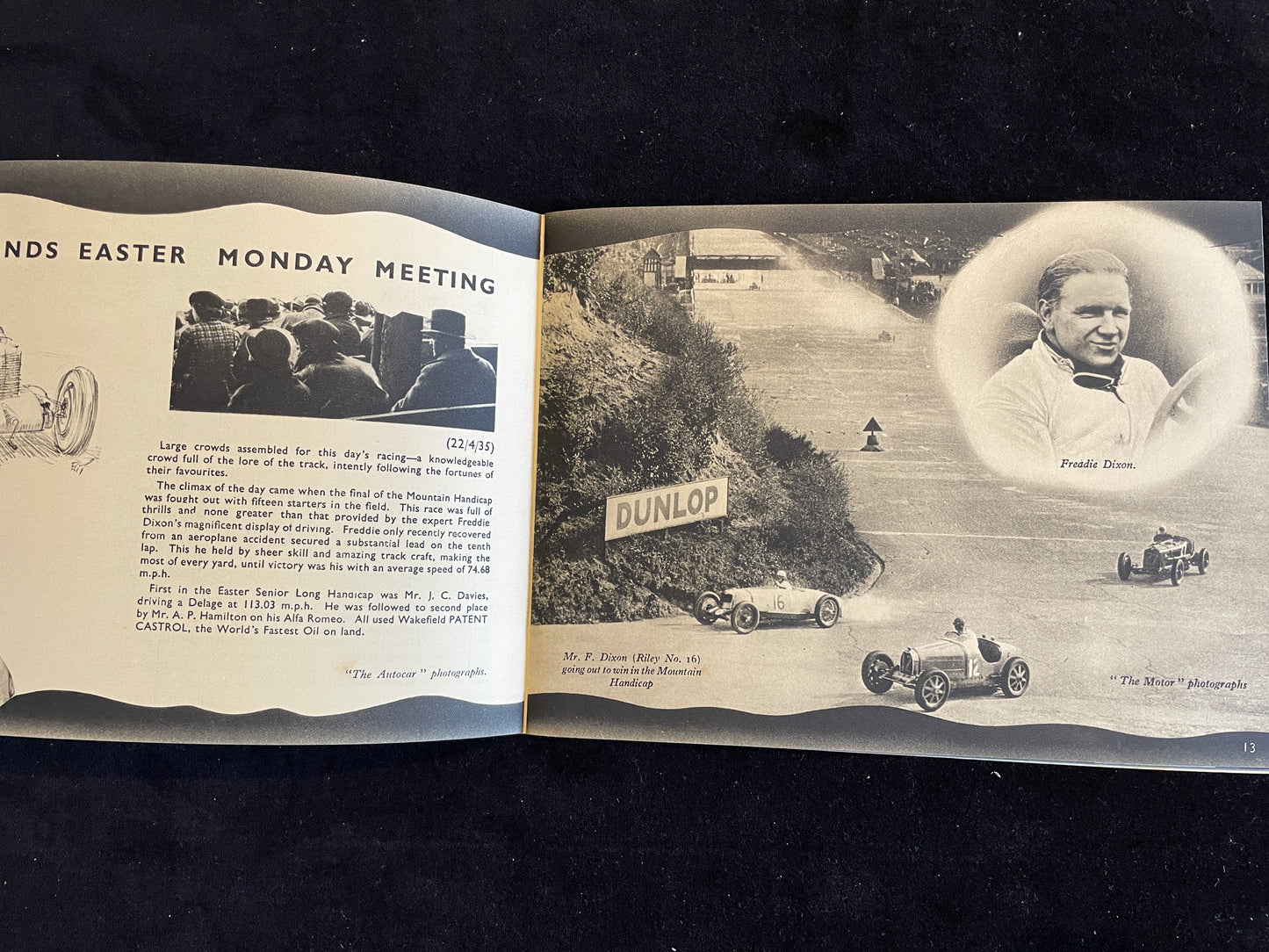 Castrol Achievements 1935 Racing and Rallying Cars and Motorcycles brochure with original signed letter