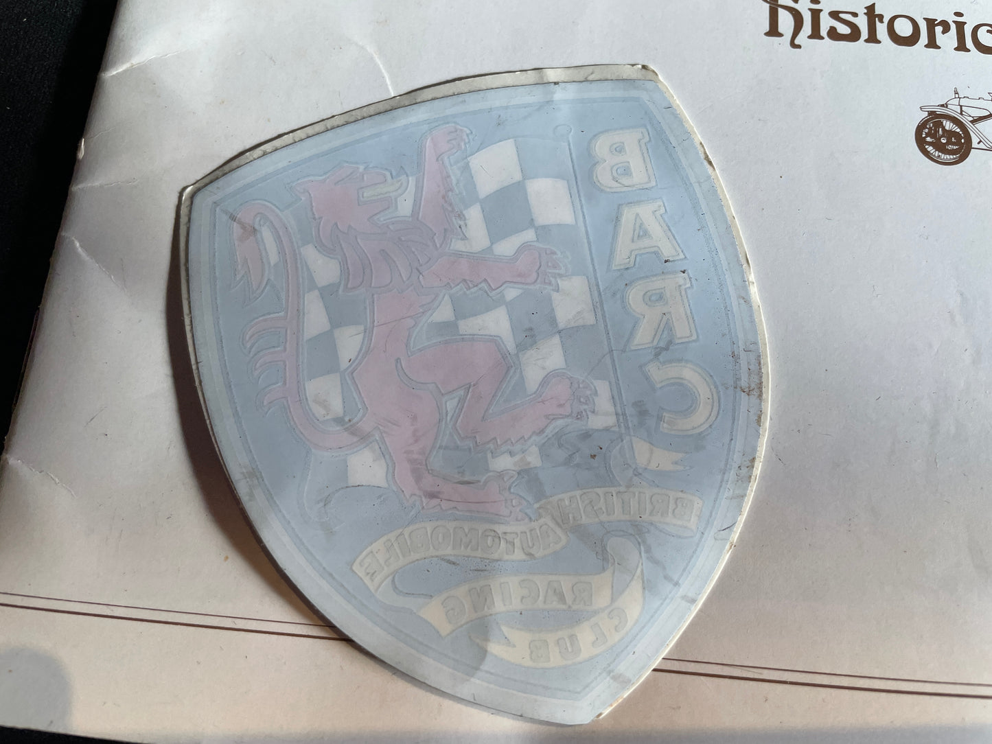 A collection of vintage motor racing memorabilia