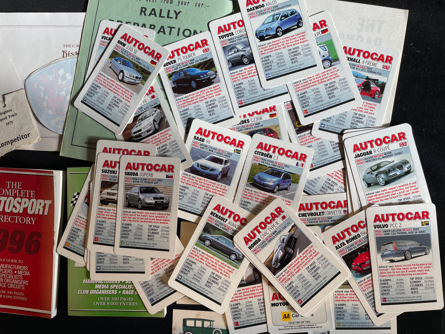 A collection of vintage motor racing memorabilia