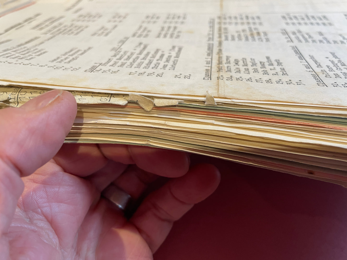 Original Motor racing time and class sheets from 60's and 70's hill climbs and pursuits