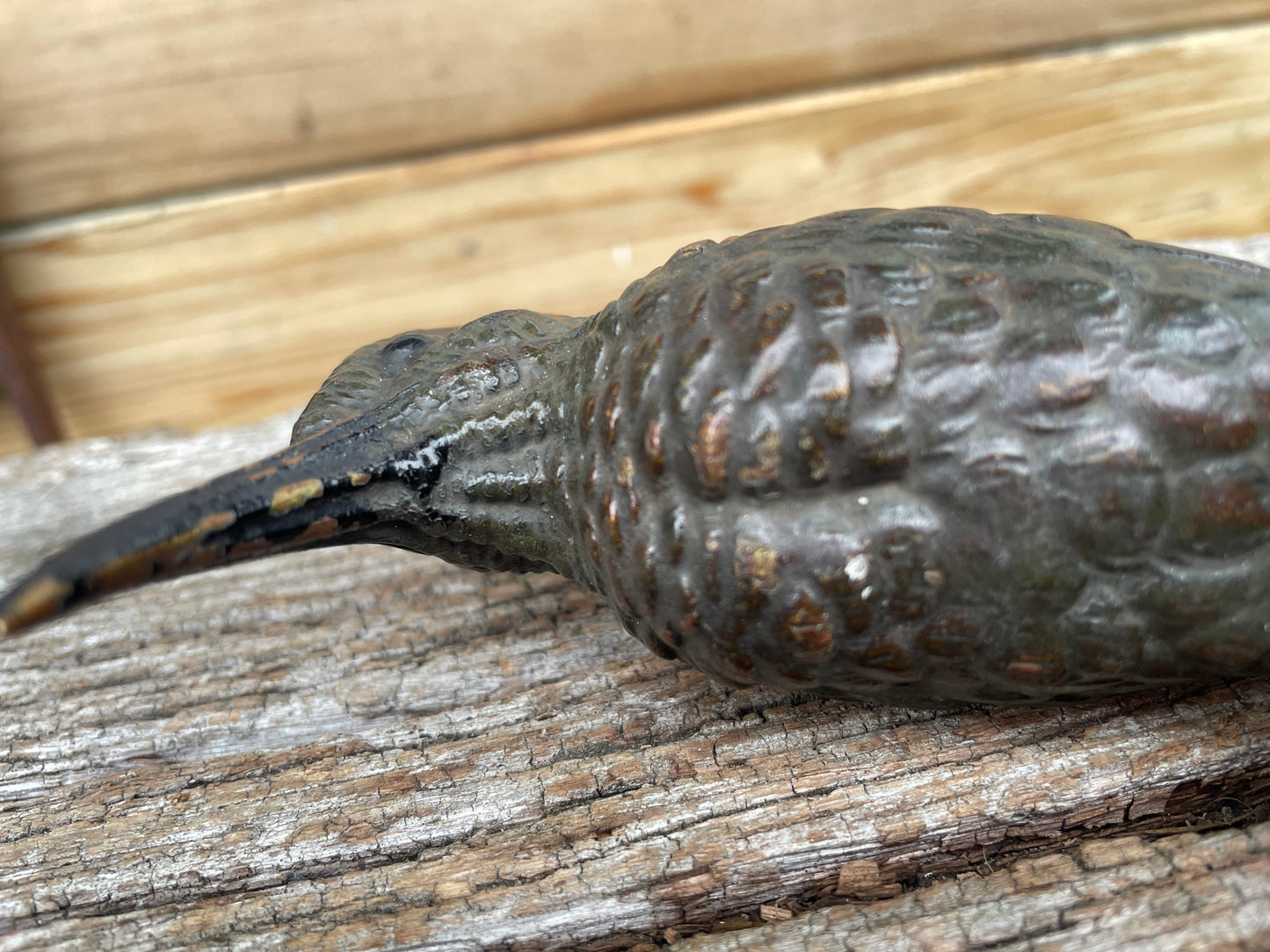 Car mascot -cold painted bronze study of a kingfisher 0n metal base c1890