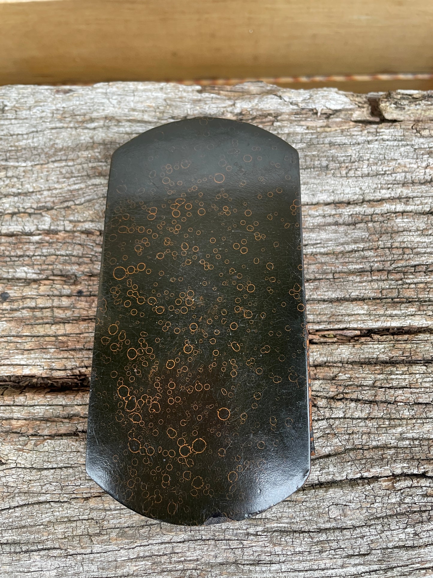Victorian leather lacquered cigar case with removeable sleeve