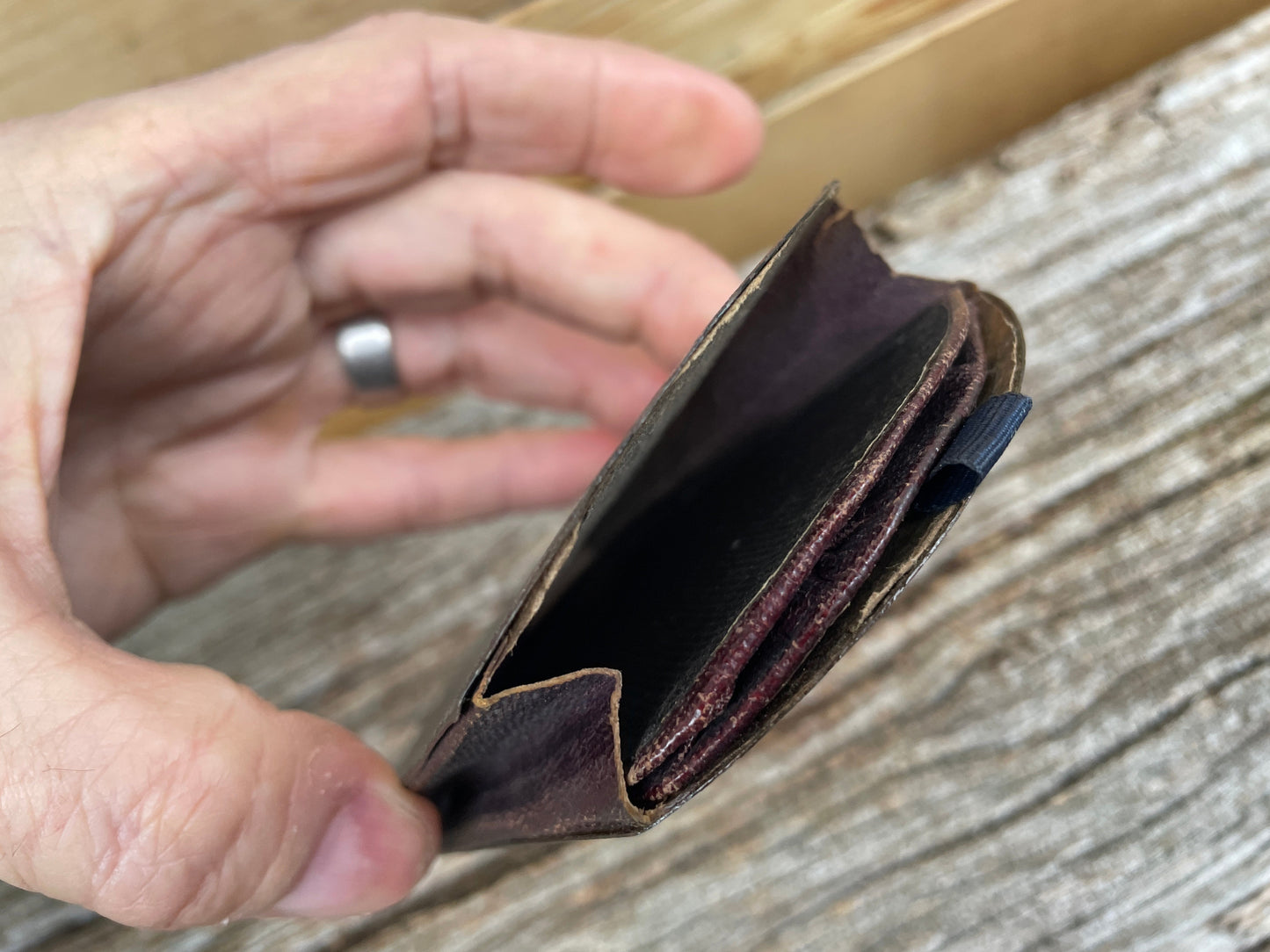 Victorian French leather lacquered cigar case with removeable sleeve