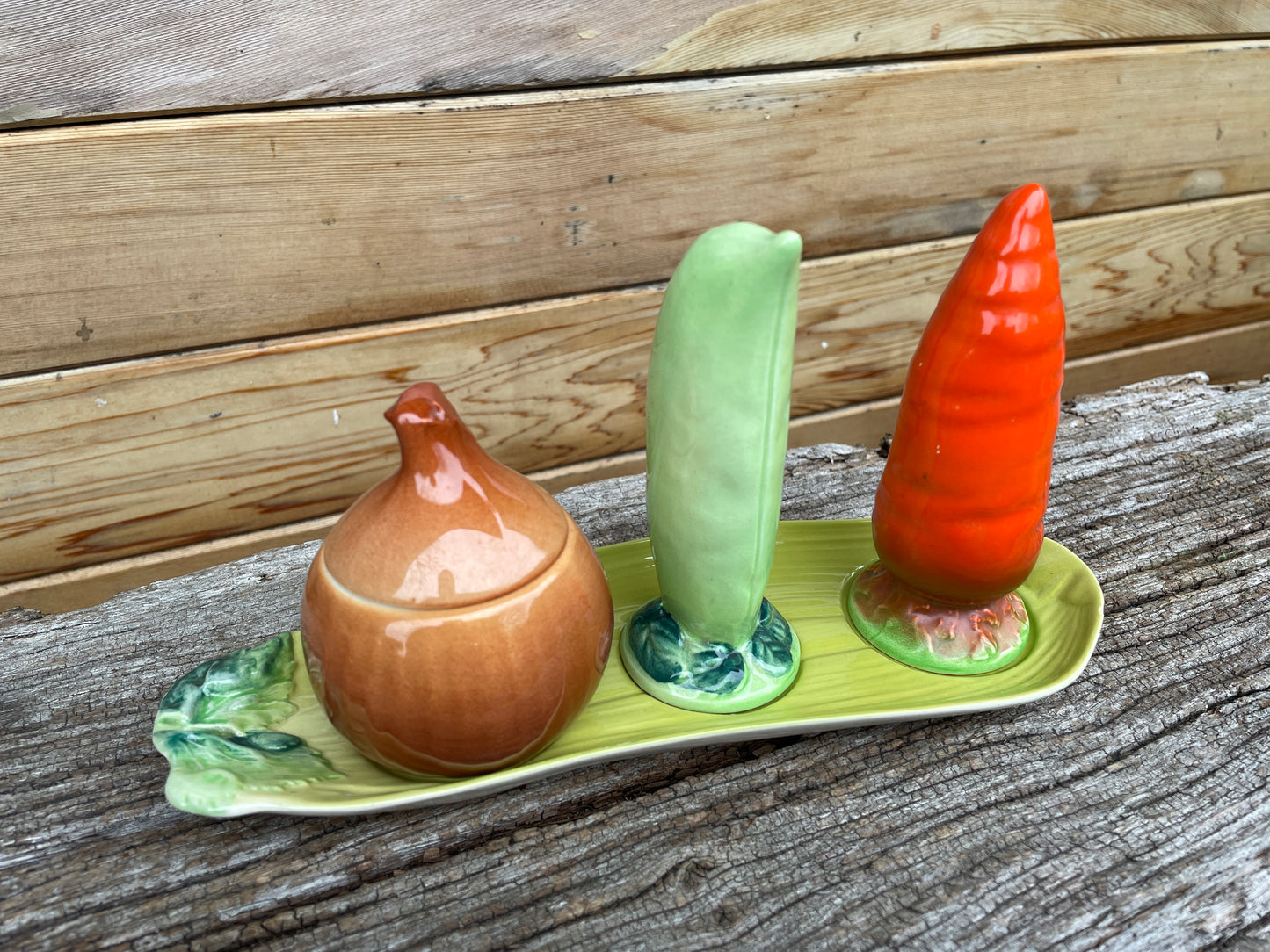 Vintage Carlton Ware hand painted novelty cruet set mid century ceramics model 2630