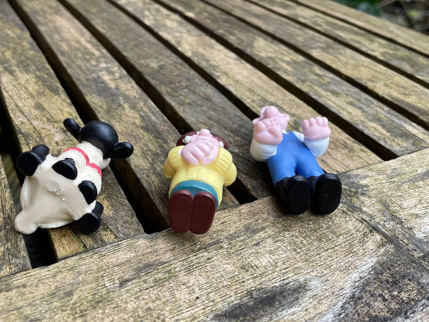 Wallace and Gromit figures - Wallace, Wendolene Ramsbottom, Shaun The Sheep