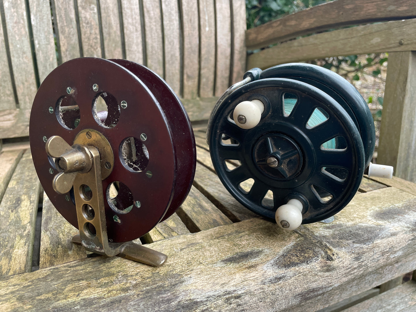 Vintage Fishing reels - English Paramount and a Bakelite example