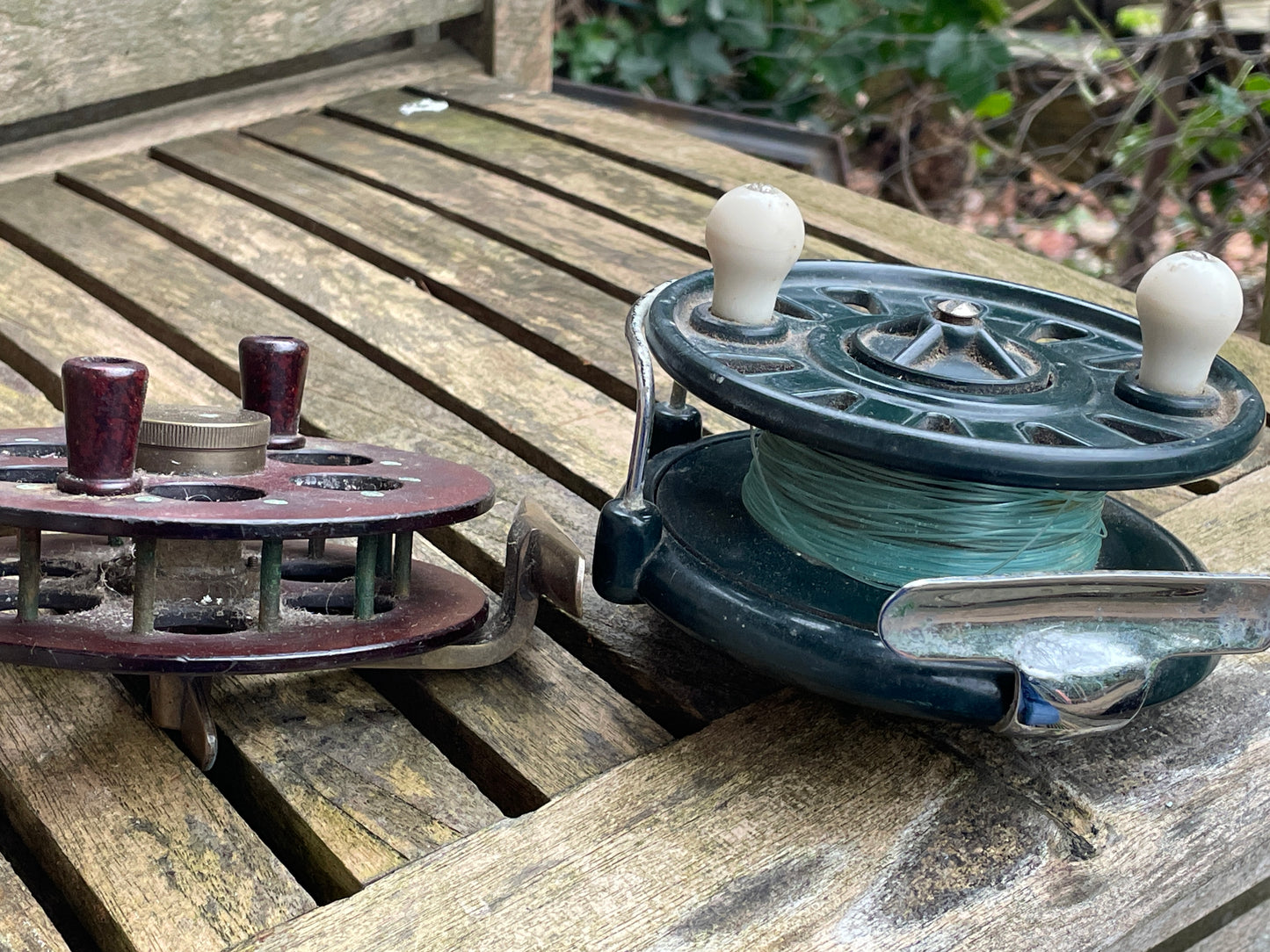 Vintage Fishing reels - English Paramount and a Bakelite example
