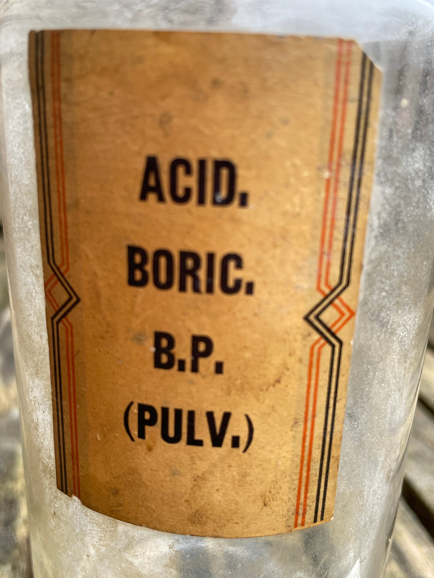 Antique Pharmacy Apothecary bottle with original label and stopper c1890's