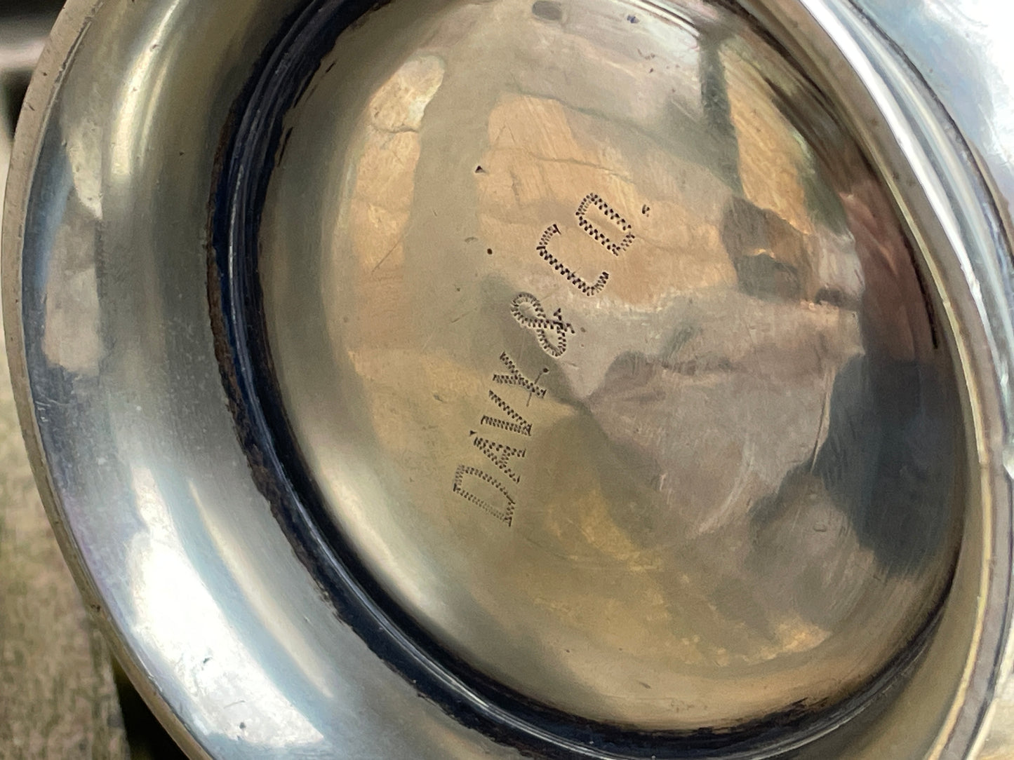 Georgian quarter gallon measure 17cm tall by R Davis & Sons London c1810