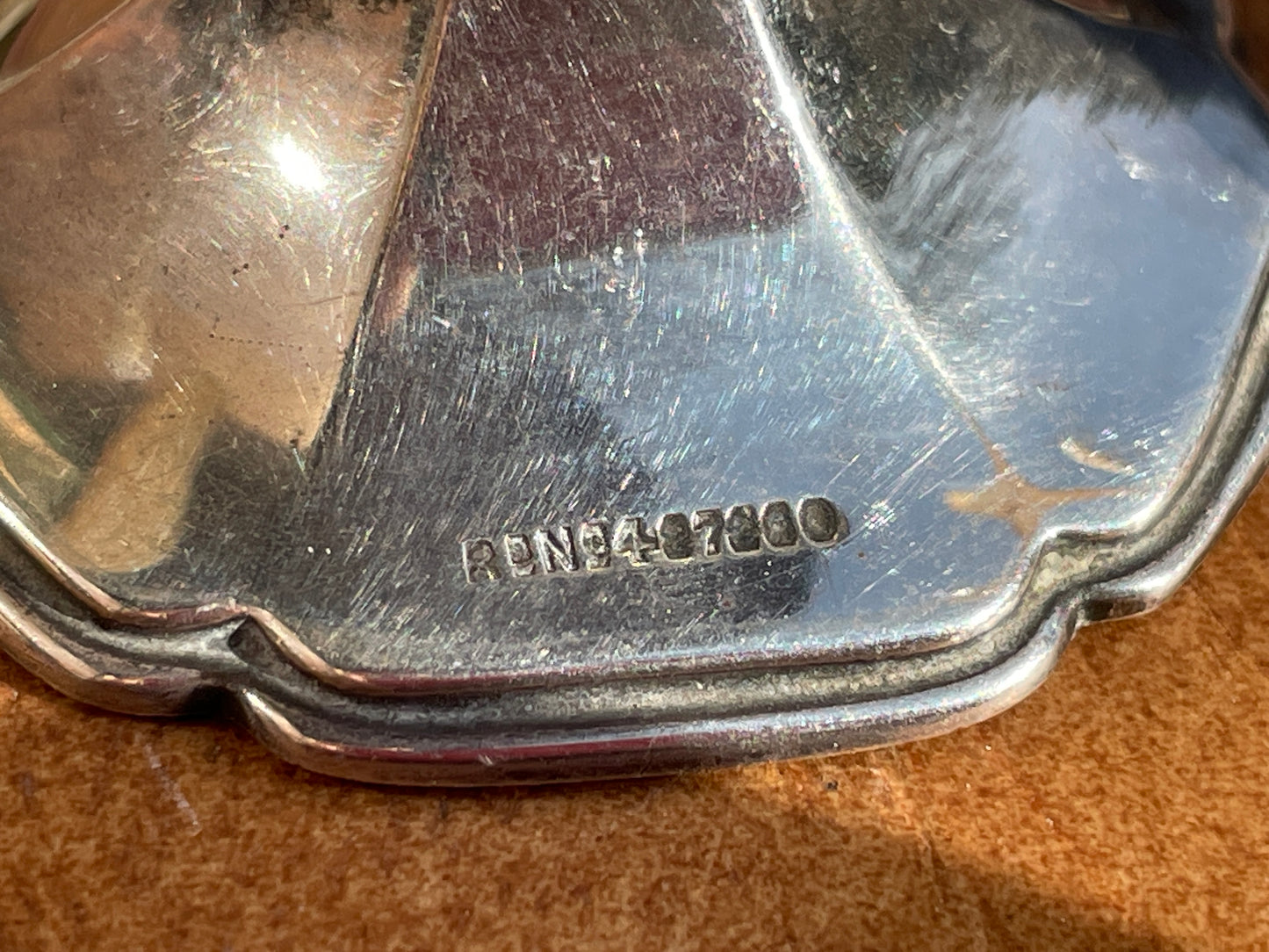 Rare Hallmarked Sterling Silver and Mother of Pearl Knife Rests by James Dixon and Sons