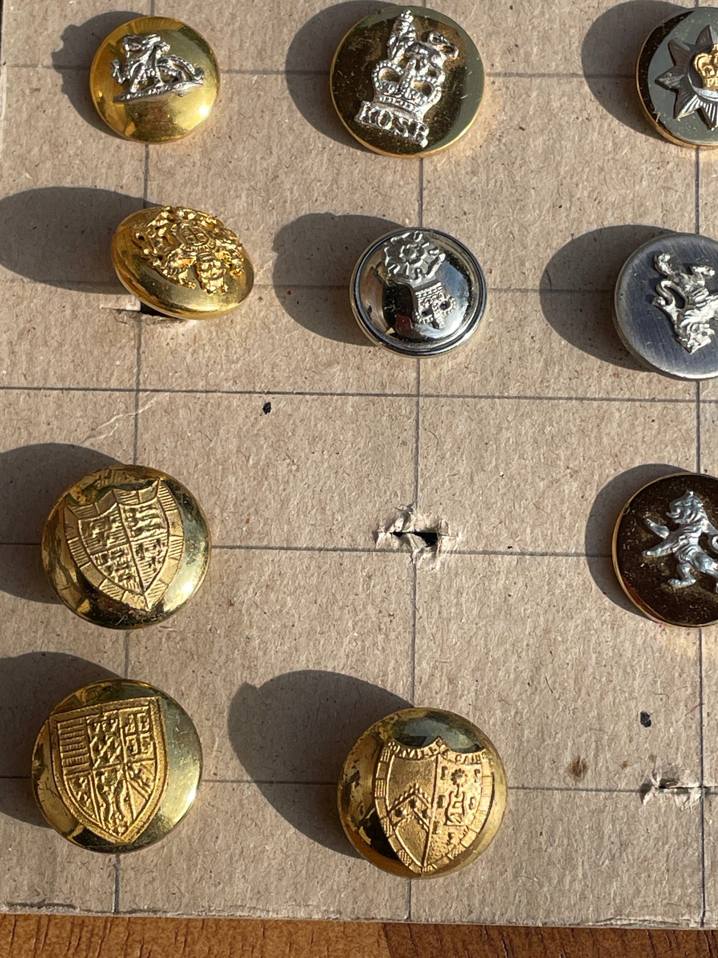 Military buttons and badges  - 36 in total