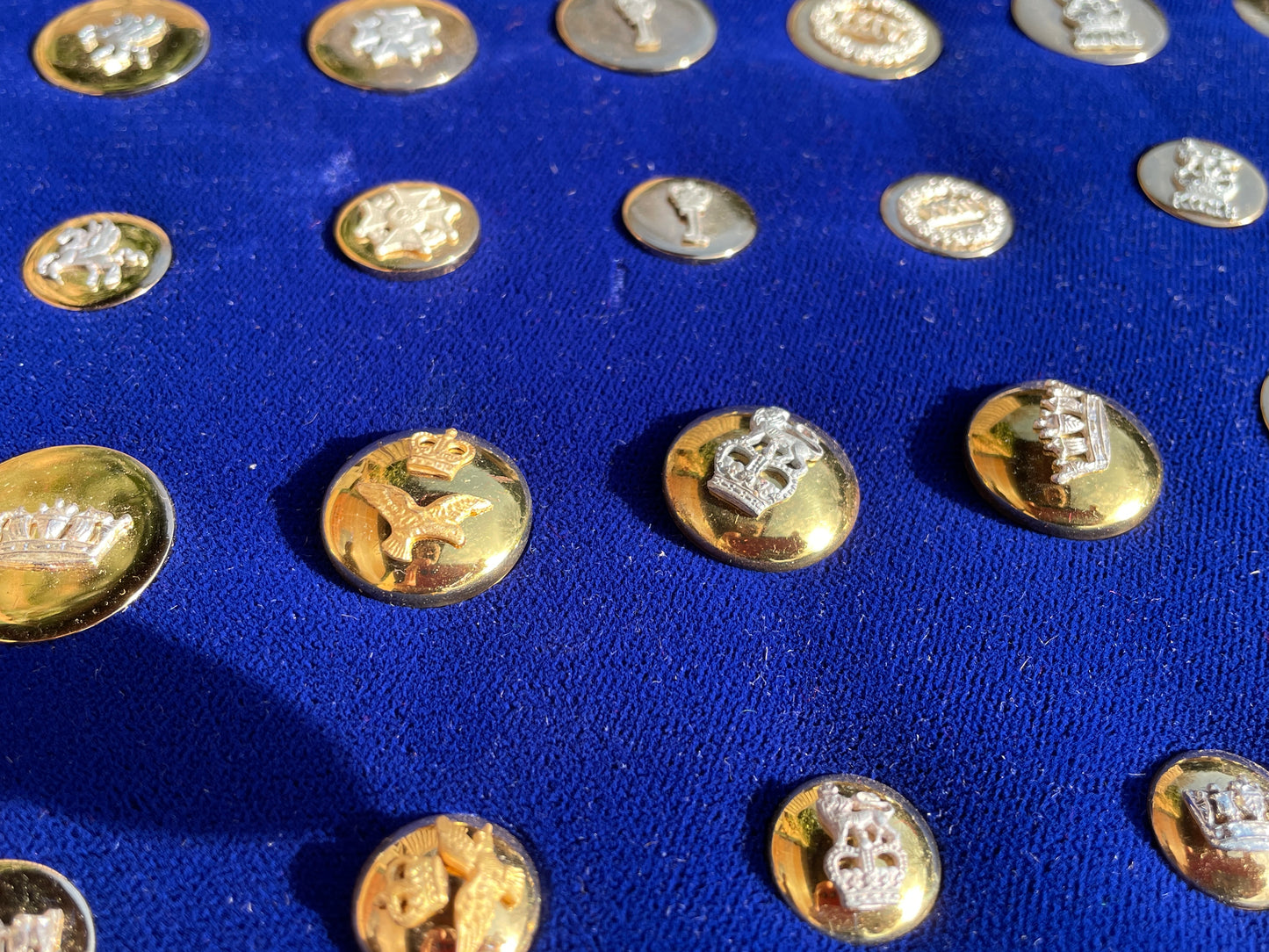 Military buttons - Army , civil , Royal Household ,Royal Navy, Scots Guards, RAF and more