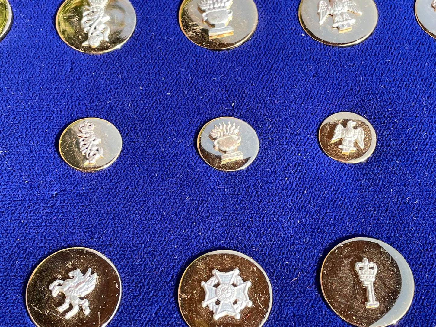Military buttons - Army , civil , Royal Household ,Royal Navy, Scots Guards, RAF and more