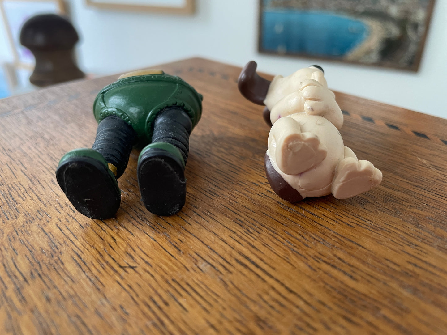 Wallace & Gromit Figure Lot – Gromit Mini & The Wrong Trousers – Aardman Licensed (c.1989)