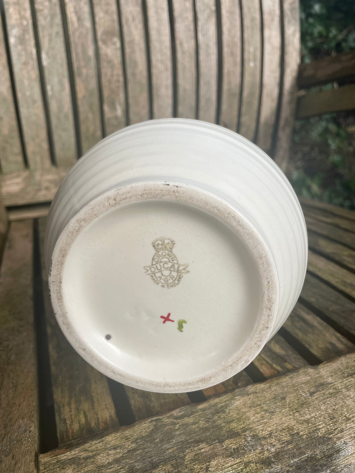 Art Deco Charlotte Rhead for Crown Ducal vase - Leaf and Trellis pattern