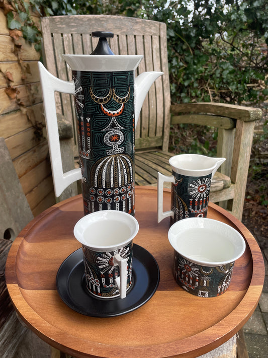 Portmeirion Pottery Magic City pattern coffee set by Susan Williams Ellis