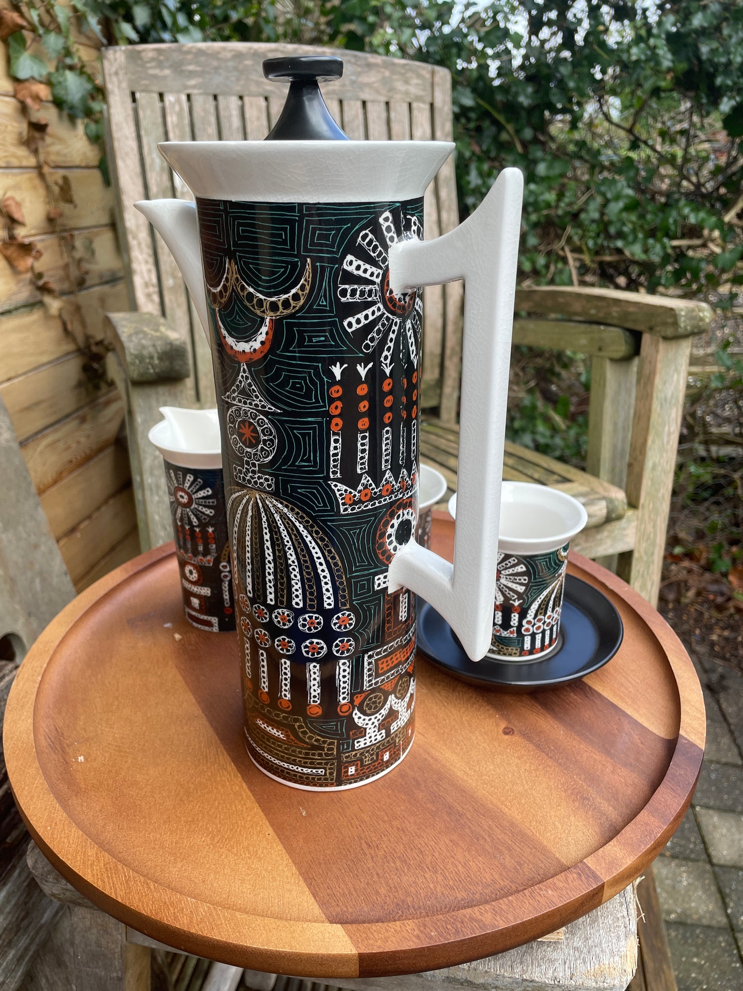 Portmeirion Pottery Magic City pattern coffee set by Susan Williams Ellis