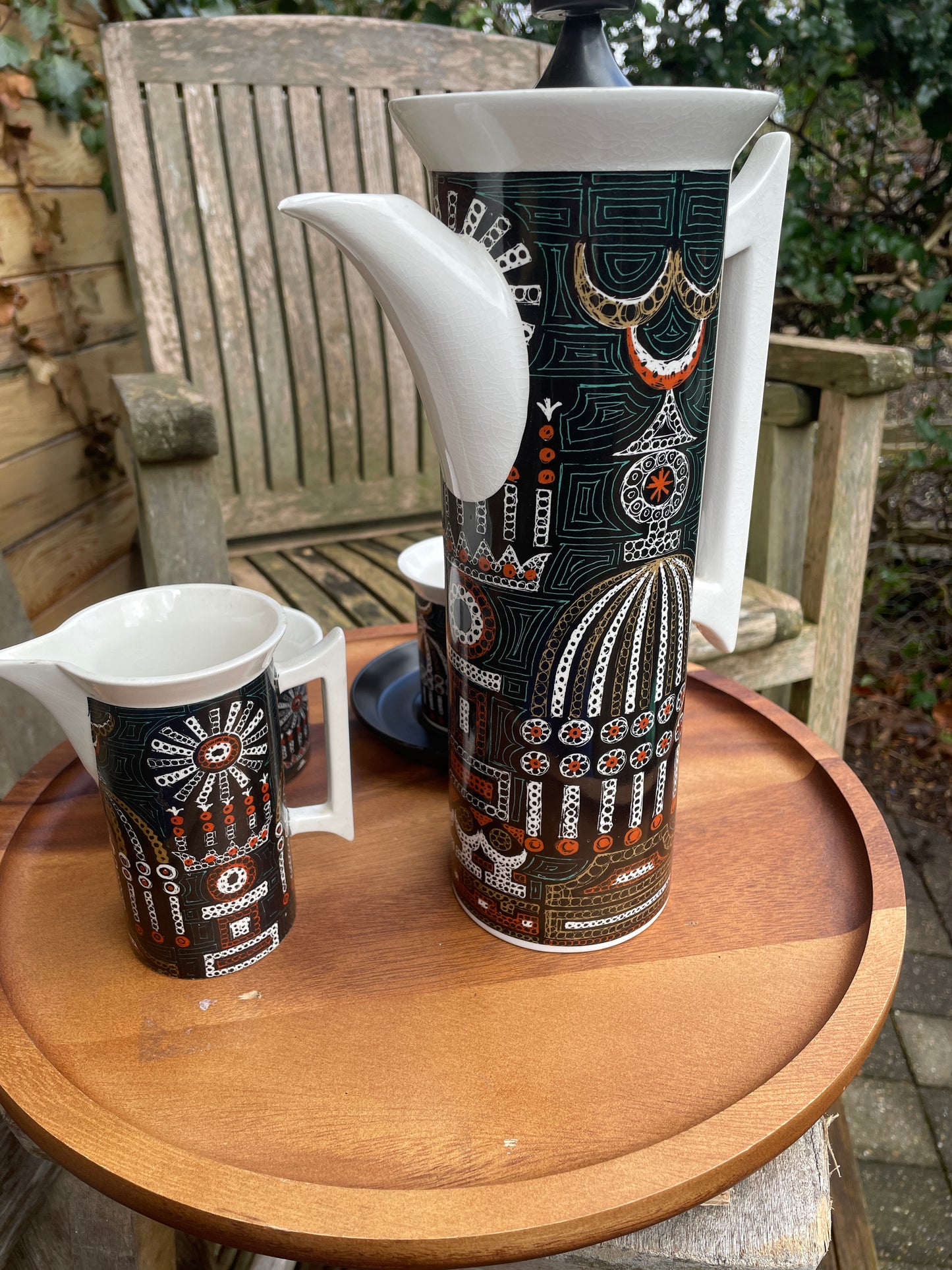Portmeirion Pottery Magic City pattern coffee set by Susan Williams Ellis