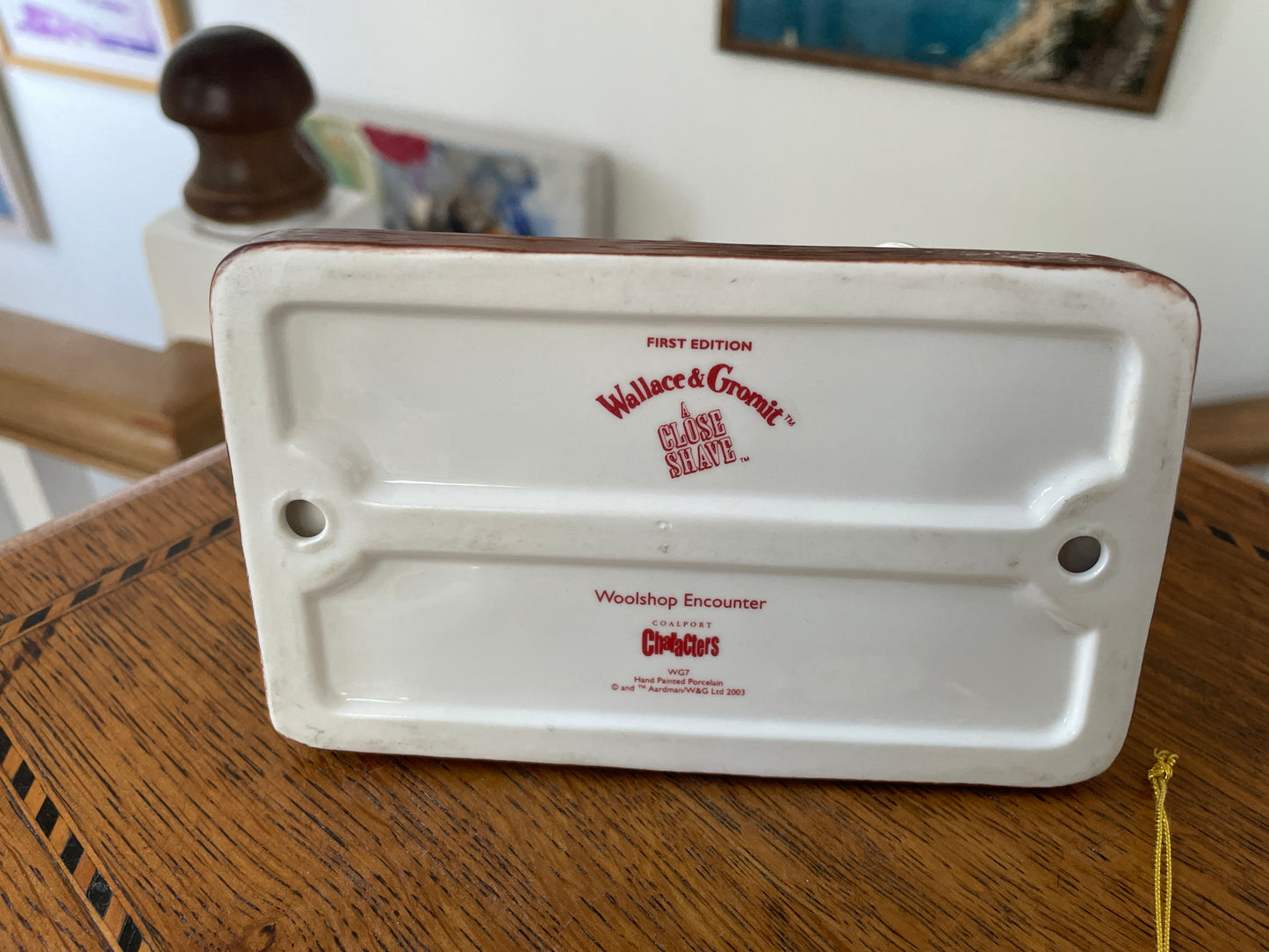 Wallace and Gromit Woolshop Encounter Figurine – Coalport Hand Painted Porcelain First Edition 2003