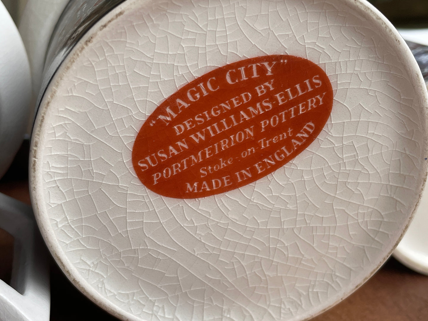 Portmeirion Pottery Magic City pattern coffee set by Susan Williams Ellis