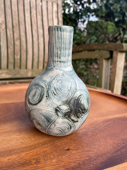 Carn Pottery pot vase by John Beusman with printed marks 14cm tall
