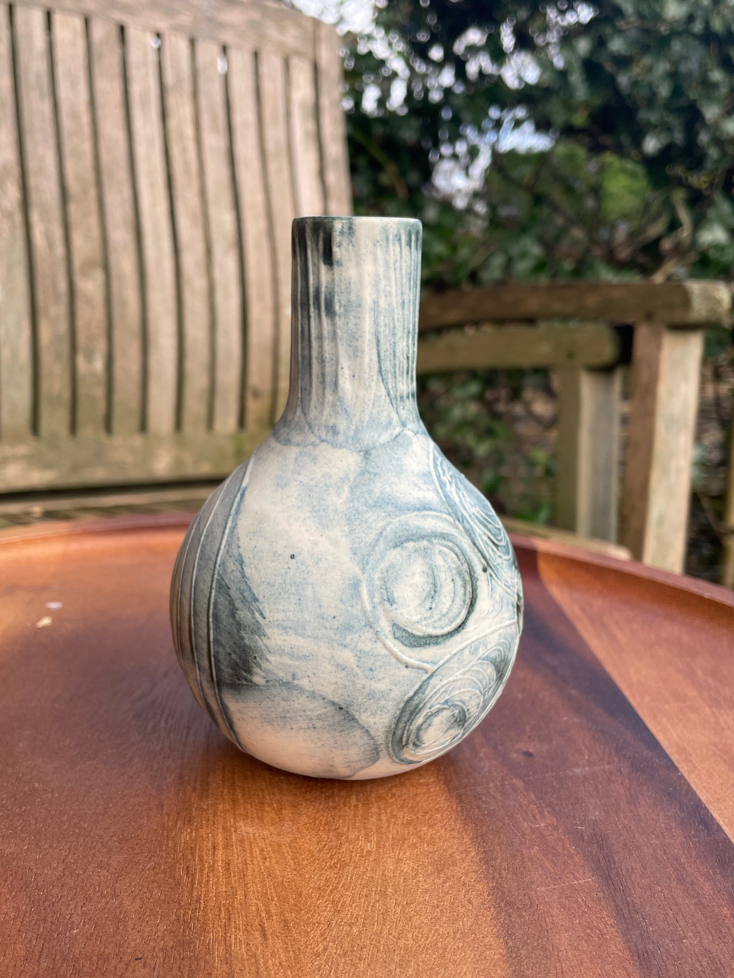 Carn Pottery pot vase by John Beusman with printed marks 14cm tall