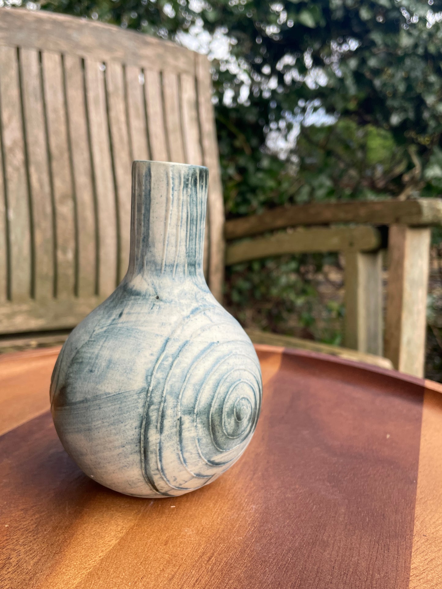 Carn Pottery pot vase by John Beusman with printed marks 14cm tall