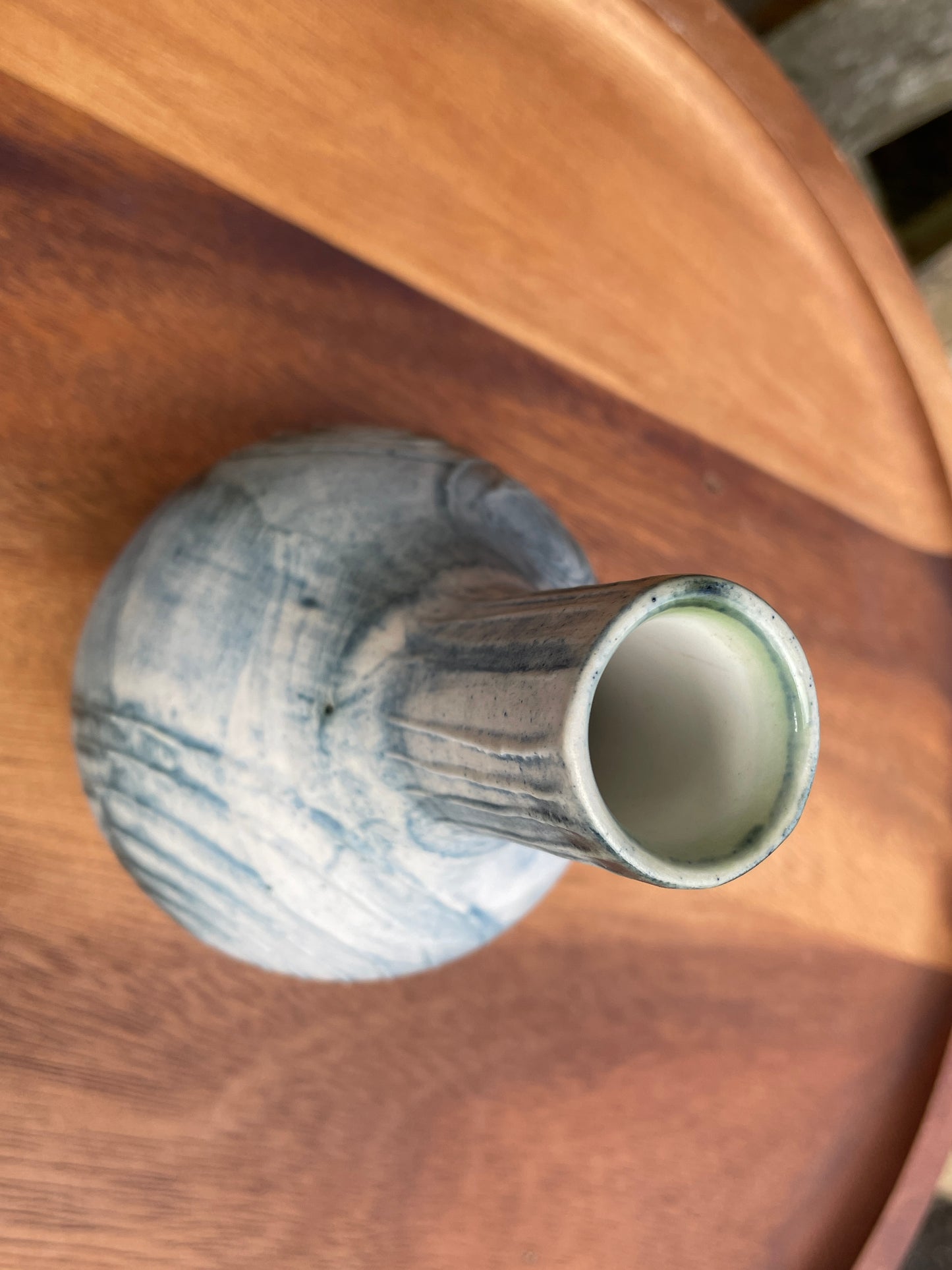 Carn Pottery pot vase by John Beusman with printed marks 14cm tall