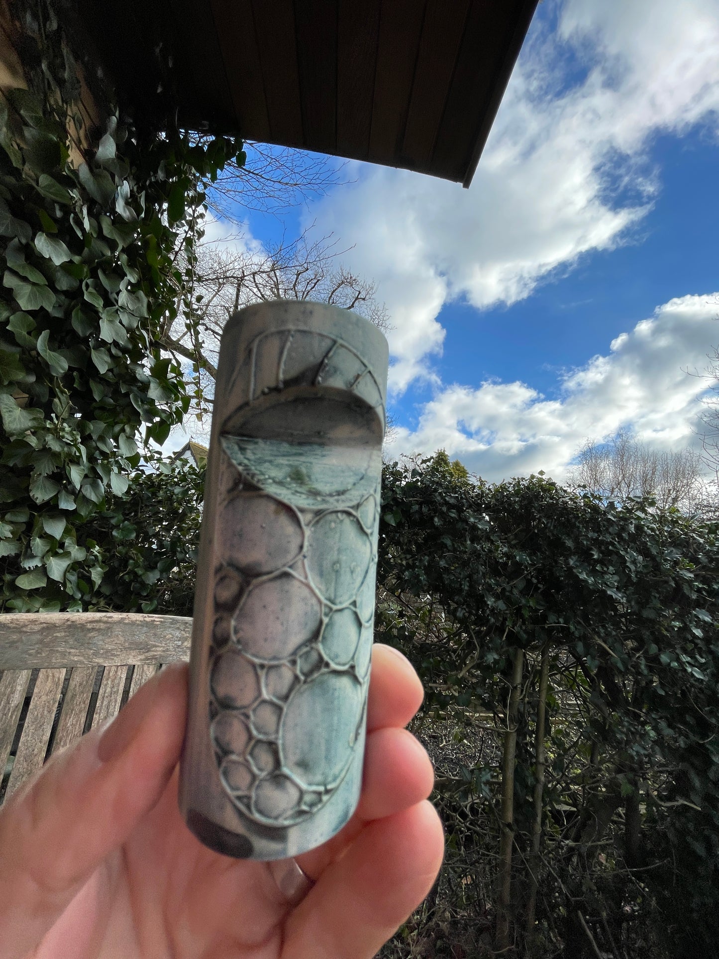 Carn Pottery pot vase by John Beusman with printed marks to base 10cm tall