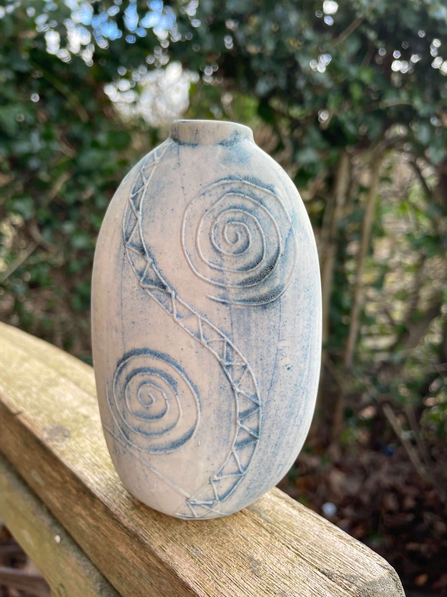 Carn Pottery vase by John Beusman with printed marks to base 12cm tall