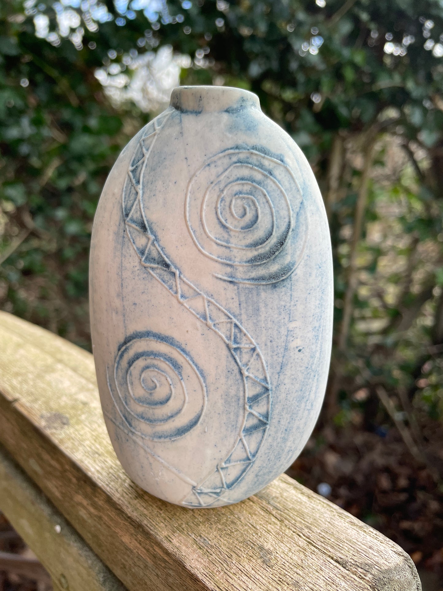 Carn Pottery vase by John Beusman with printed marks to base 12cm tall