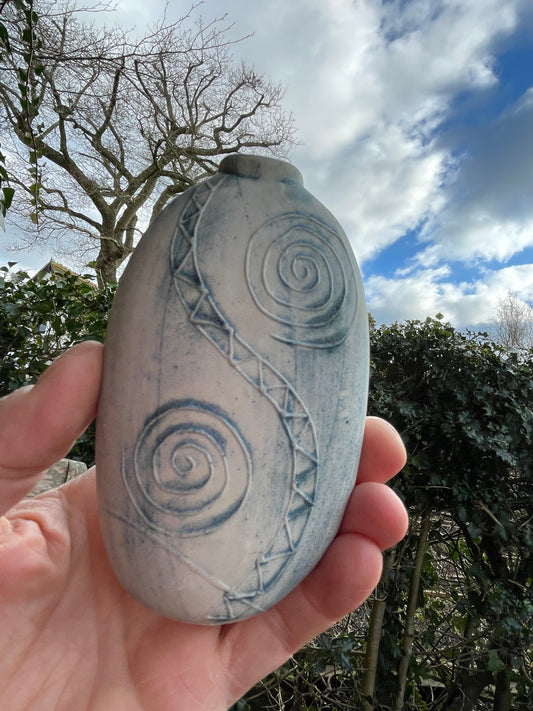 Carn Pottery vase by John Beusman with printed marks to base 12cm tall