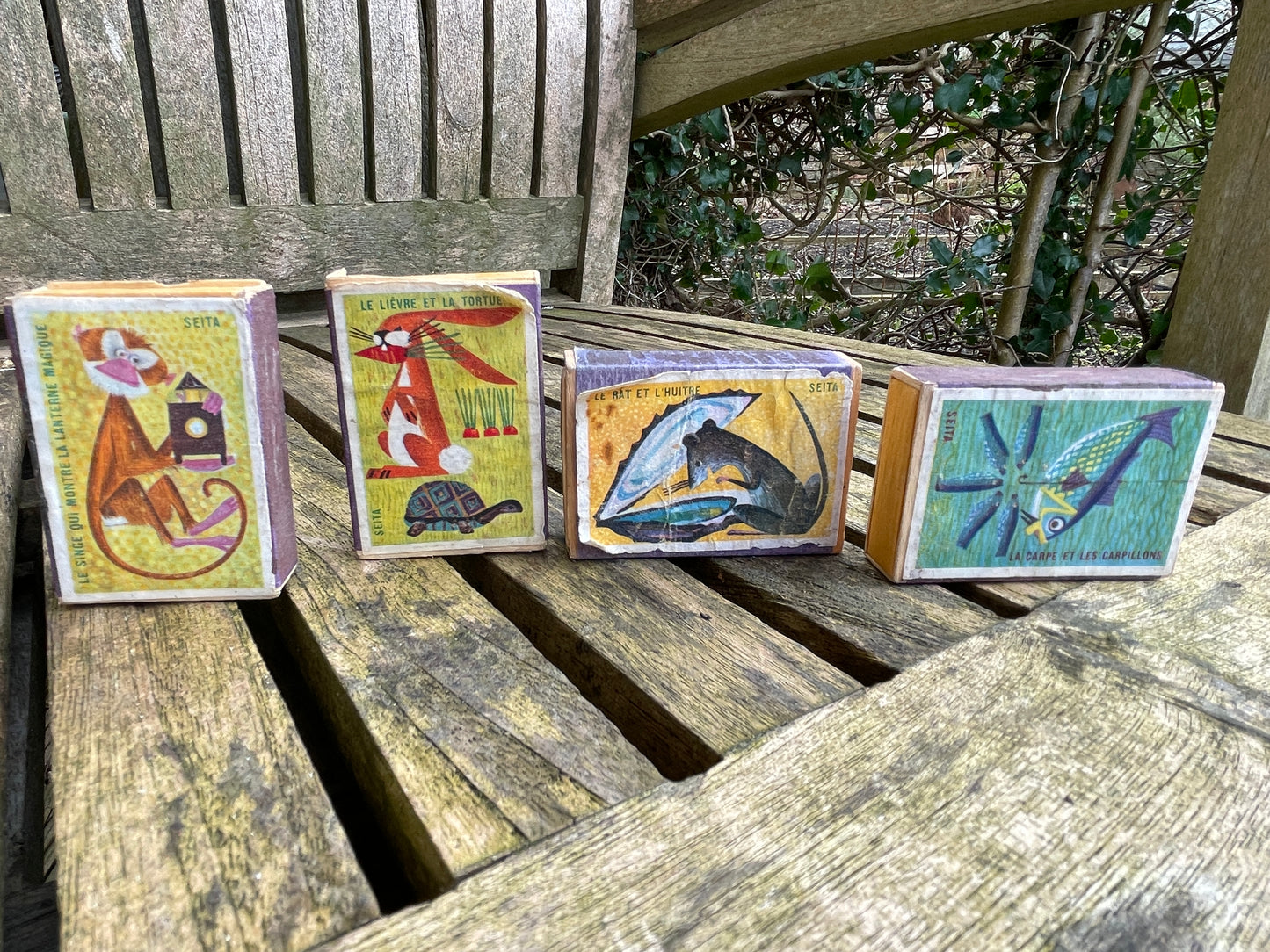 Original vintage French Seita fable matchboxes