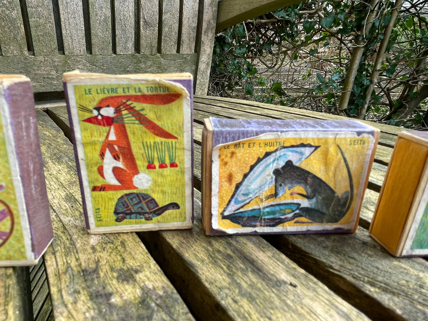 Original vintage French Seita fable matchboxes